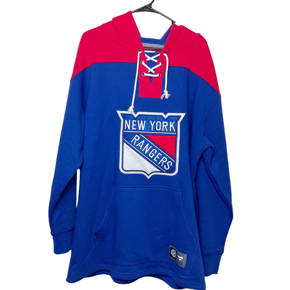 Fanatics | Mens New York Rangers NHL Hockey Sweatshirt Hoodie Jacket Blue XL